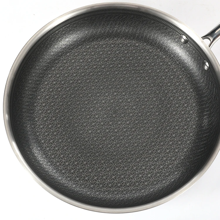 3-Ply Top Quality Fry Pan 30cm Non Stick Stainless Steel Frying Pan