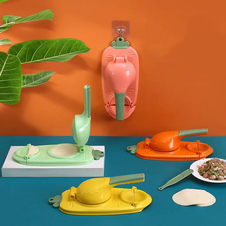 Хит продаж 2024 кухонные принадлежности Пищевые Инструменты гаджеты 2 в 1 ручной пресс для пельменей пресс-формы