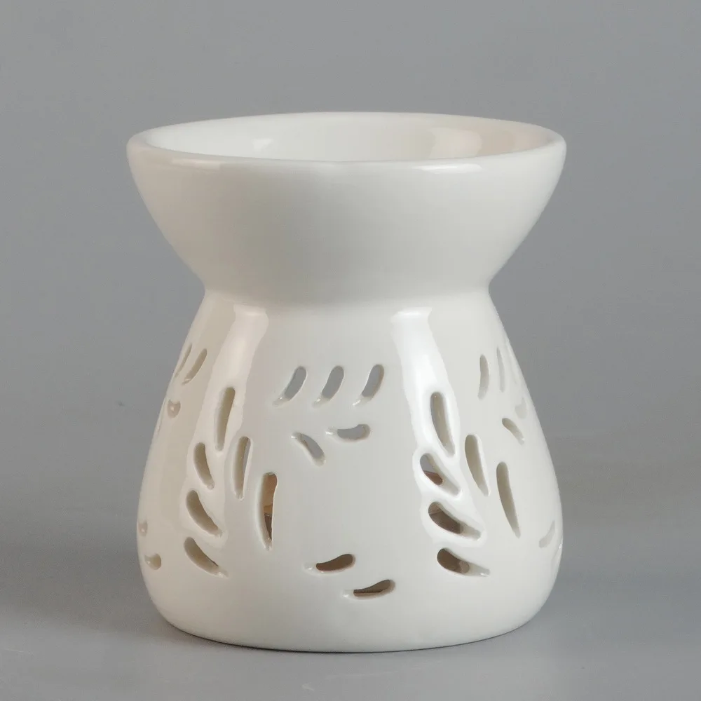 Antique-Style Classical Design Ceramic Essential Fragrance Oil Burner Handmade Wax Melt Warmer Office/Bedroom Use Boxes Packed