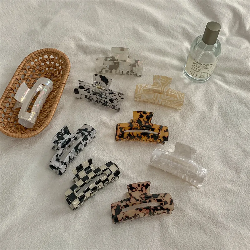 Factory Wholesale Women Hair Clamp Cheap PVC Acrylic Hair Claws Clips for Girls