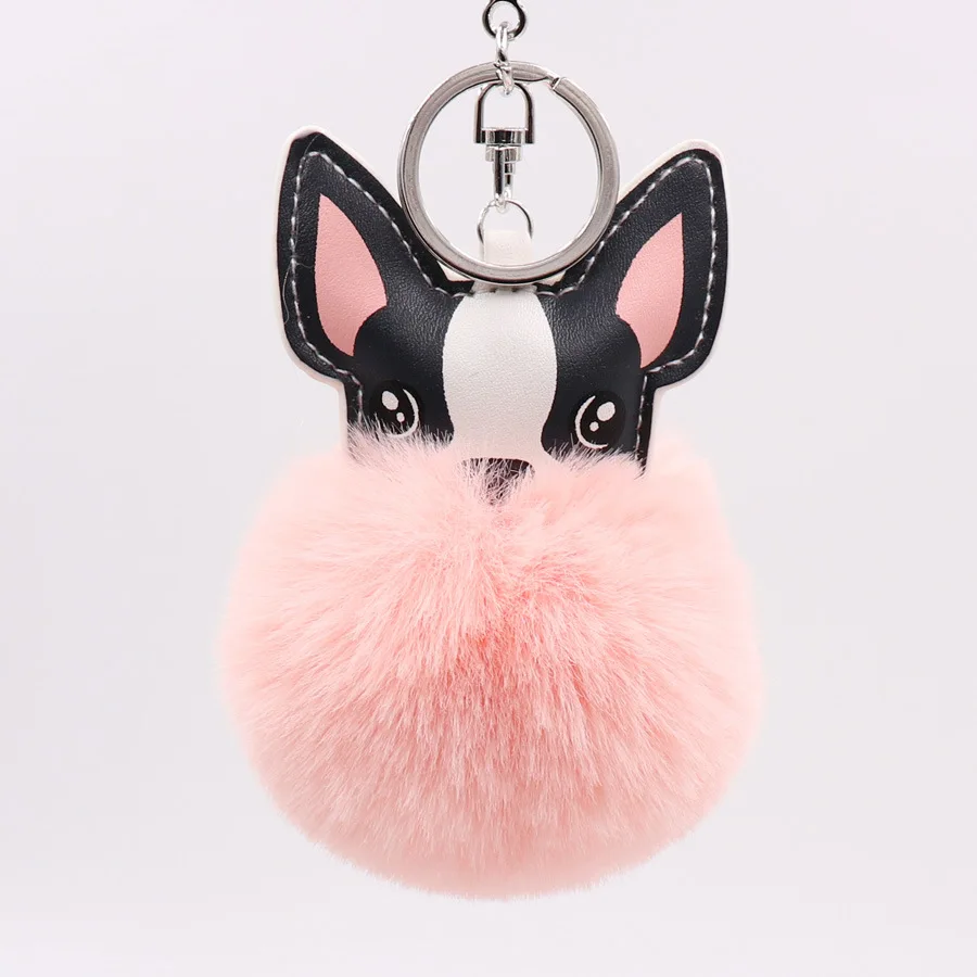 Fluffy Keychain Husky Pompom Puff Ball Pom Pom Style Faux Fur Fashion Accessories