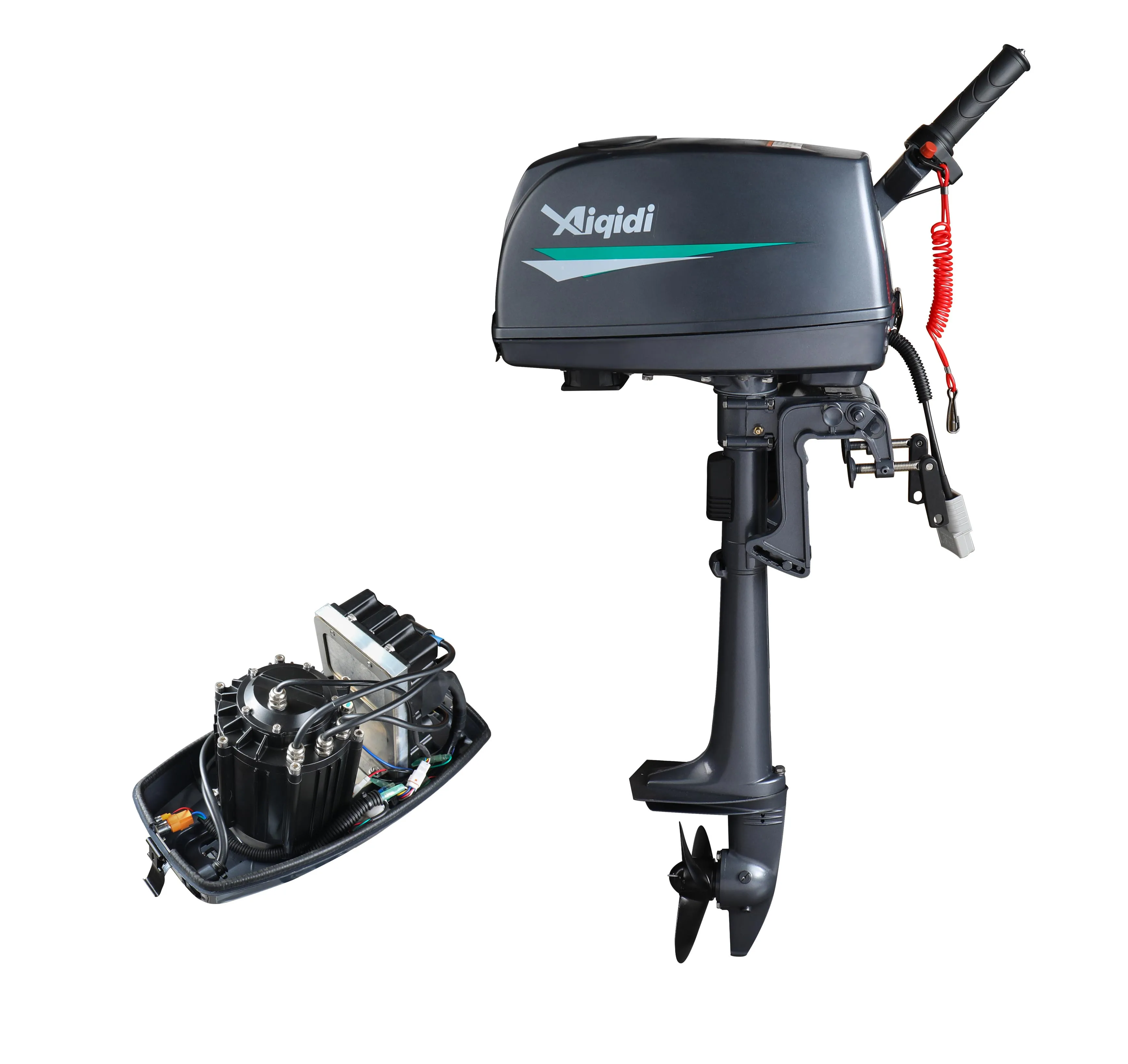 Factory Outlet AIQIDI Electric Outboard Motor 3HP 48V 2.2KW Manual Tilt System Forward Gear Outboard Engine