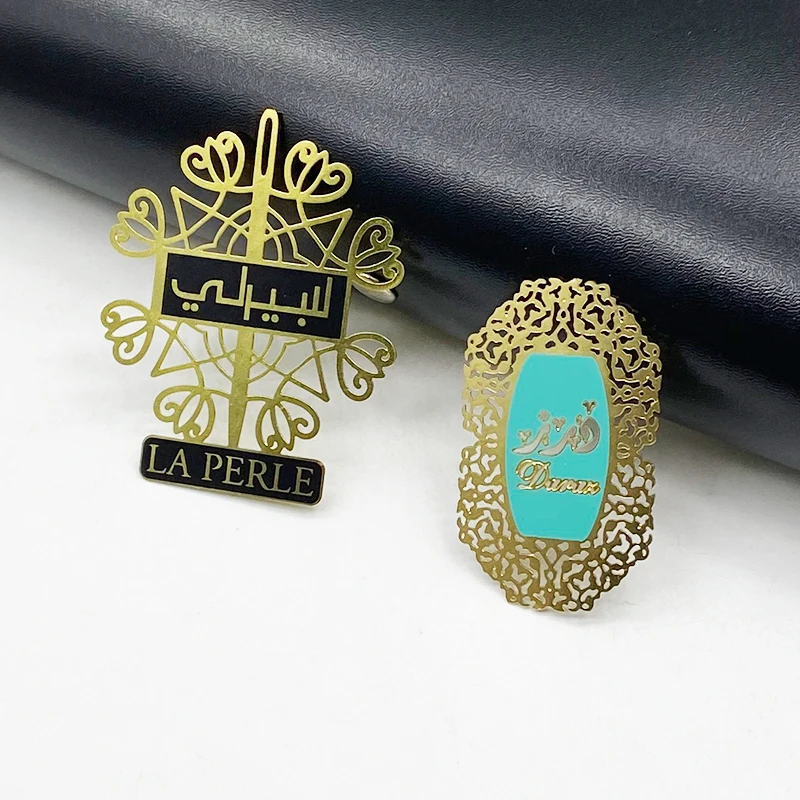 Custom metal logo plate for handbags/wallet/brand logo metal label tag