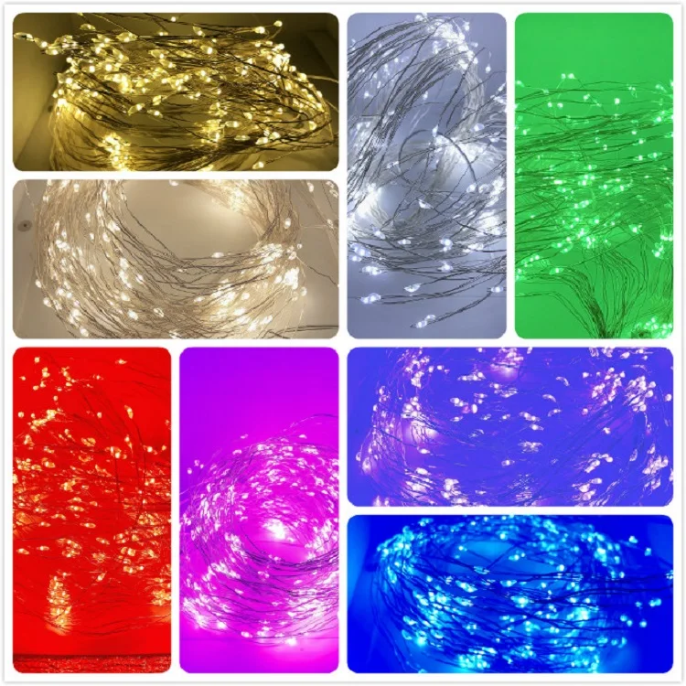 
3AA battery powered 5m 50 leds copper wire string light led copper wire string lights for christmas tree light holiday wedding 