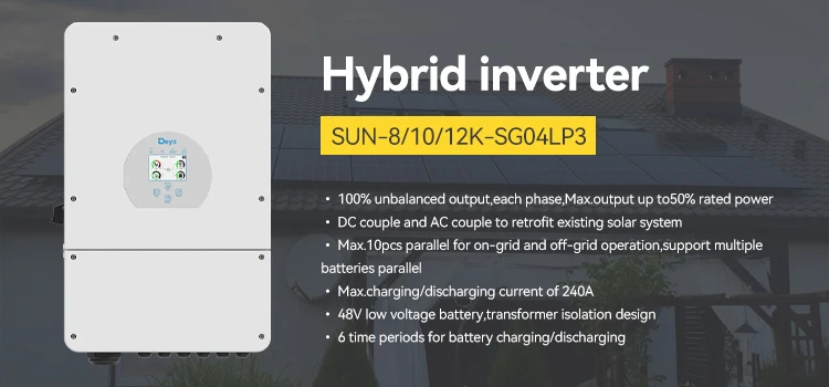 Заводская цена инверекс Nitrox Deye6KW 7 6kw 8KW 10KW Max.15pcs параллельный 190A Гибридный солнечный инвертор