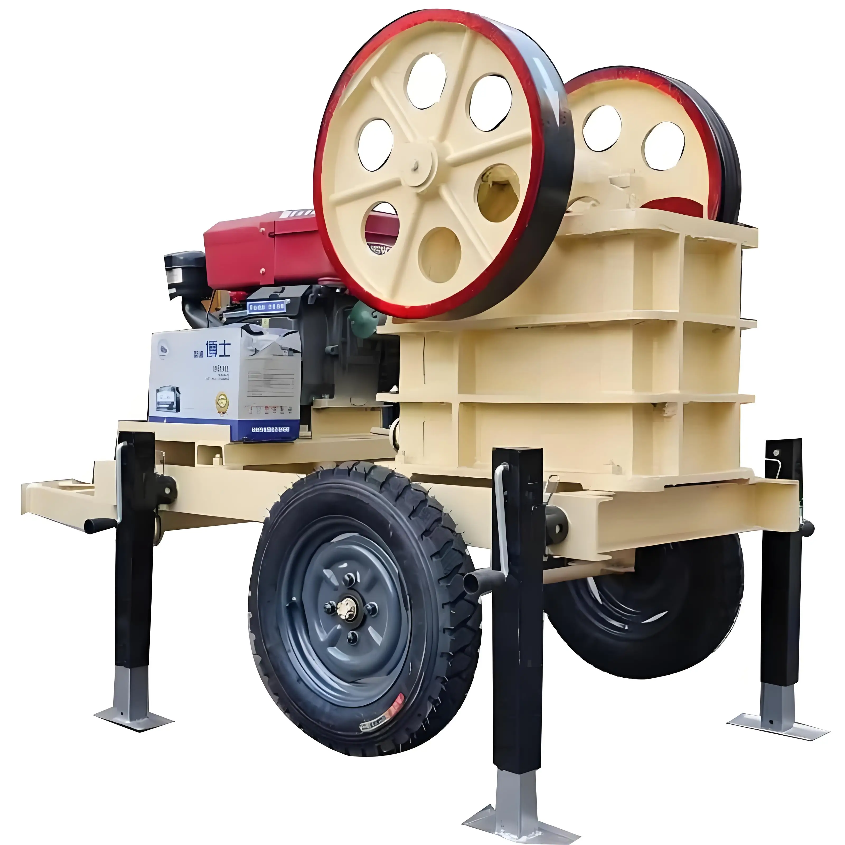 Small Mobile Jaw Crusher For Sale Tire Crawler Jaw Crusher Mechanical Equipment High Efficiency and Energy Saving