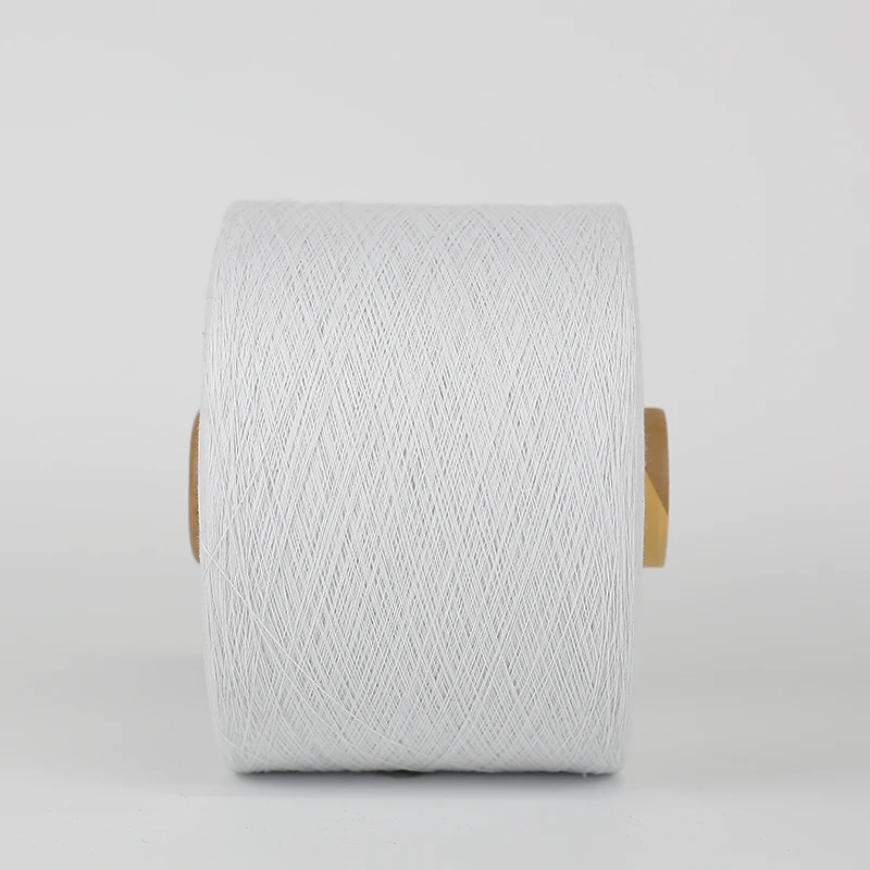 Ne 30s/2 63%rayon and 37%nylon raw white blend yarn