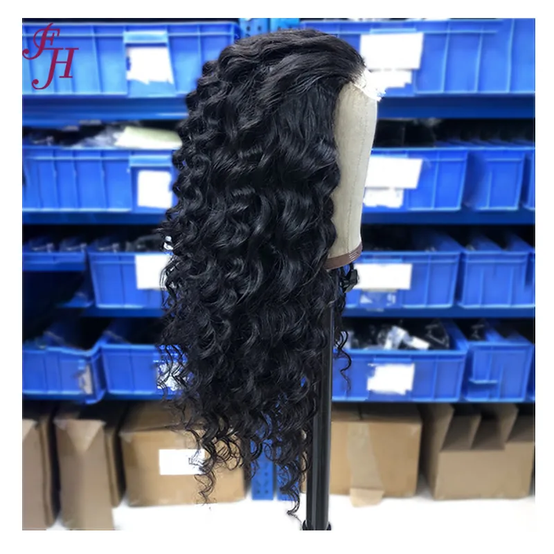 FH vendor vrigin hair lace front wigs pre pluck swiss lace closure hd lace frontal wigs brazilian natural human hair wigs