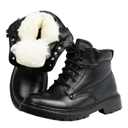 Wholesale Black Warm Martin Boots Safety Waterproof Outdoor Boots Comfortable Snow Boots