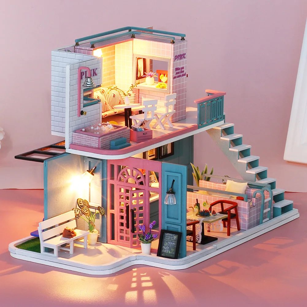 IIECREATE Miniature House Kit With Miniature House Kit For Style Simple New Design Loft Building Miniature House Kit