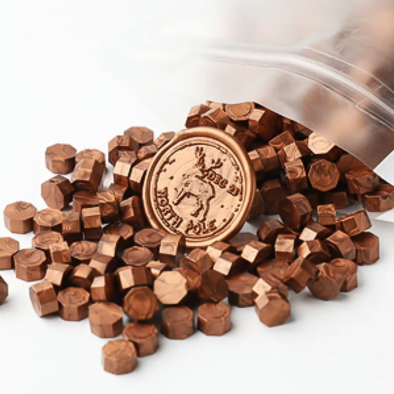 Hot Selling 123 Color 100pcs Octagon Sealing Wax Beads New Retro Wax Seal Kit Stamp Granules Can Customize LOGO