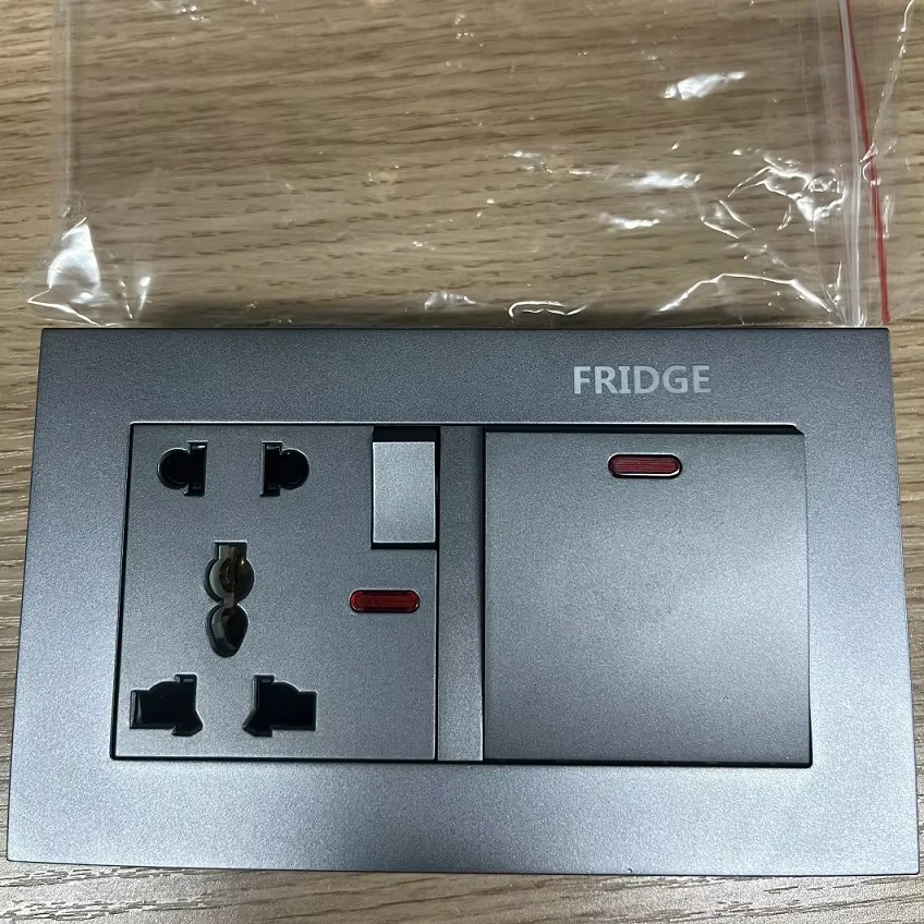 Light Switches Europe UK Multifunction Wall Mount Power Grey Switch