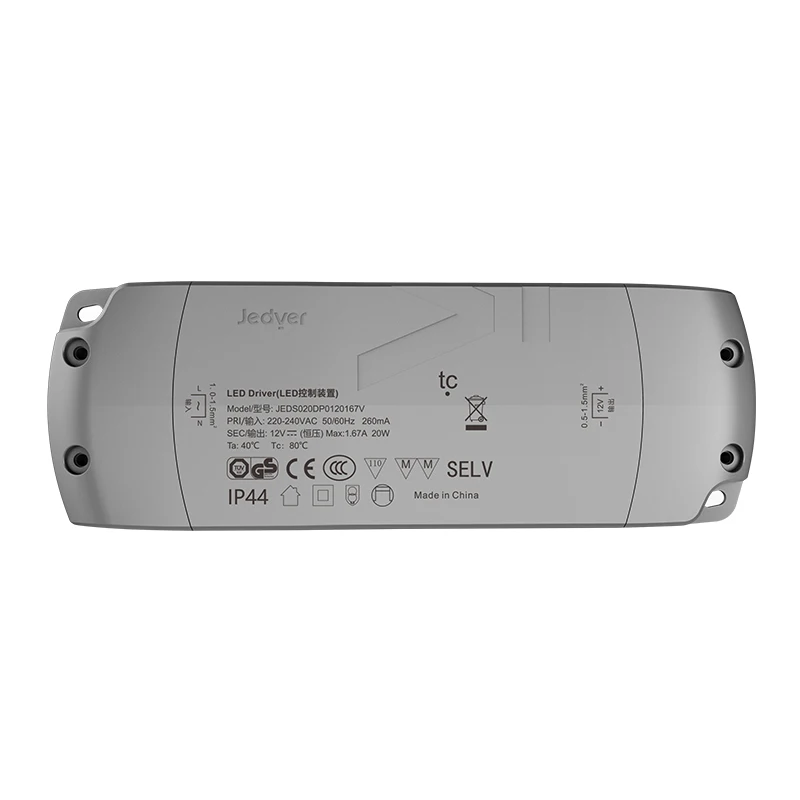 12V 24V DC 20w 30w 45w 60w Светодиодный драйвер водонепроницаемый светодиодный свет