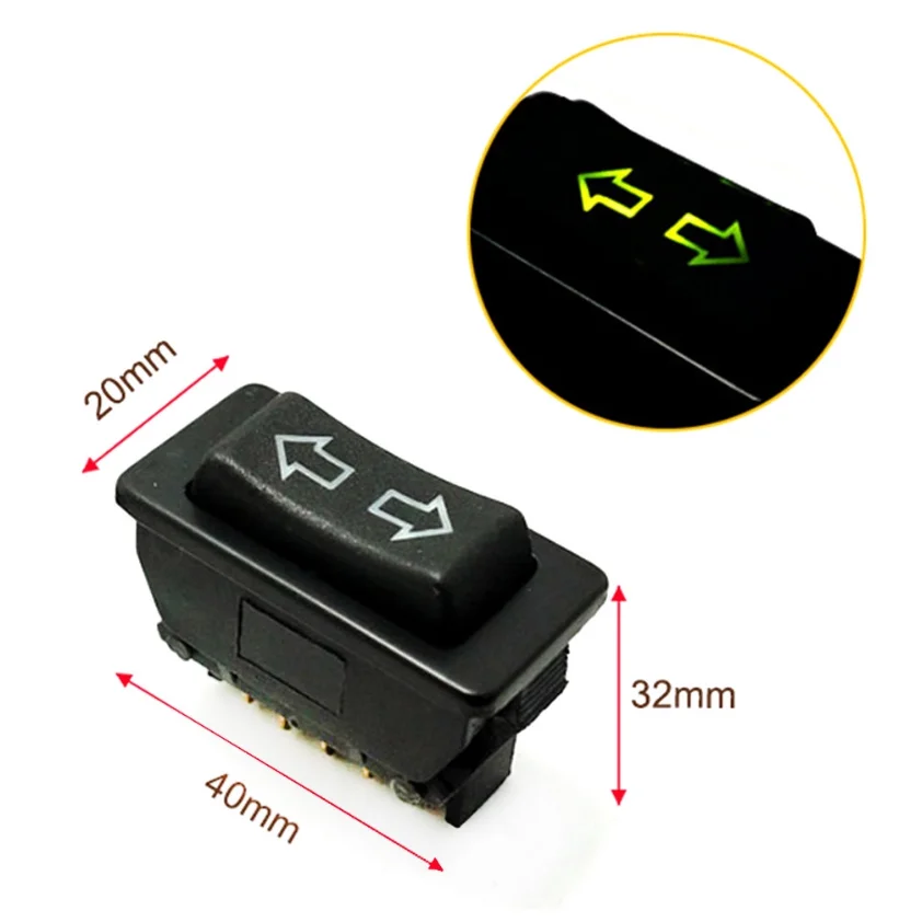  Кнопка переключателя окон motobot 5pin 20A 24 В/12 В с красным/зеленым светодиодным адаптером провода для универсального всех