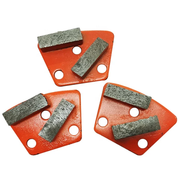Abrasive Pad Trapezoid Sintered Diamond Segment Metal Grinding Disc Block Wheel For Epoxy Solidified Terrazzo Concrete Floor