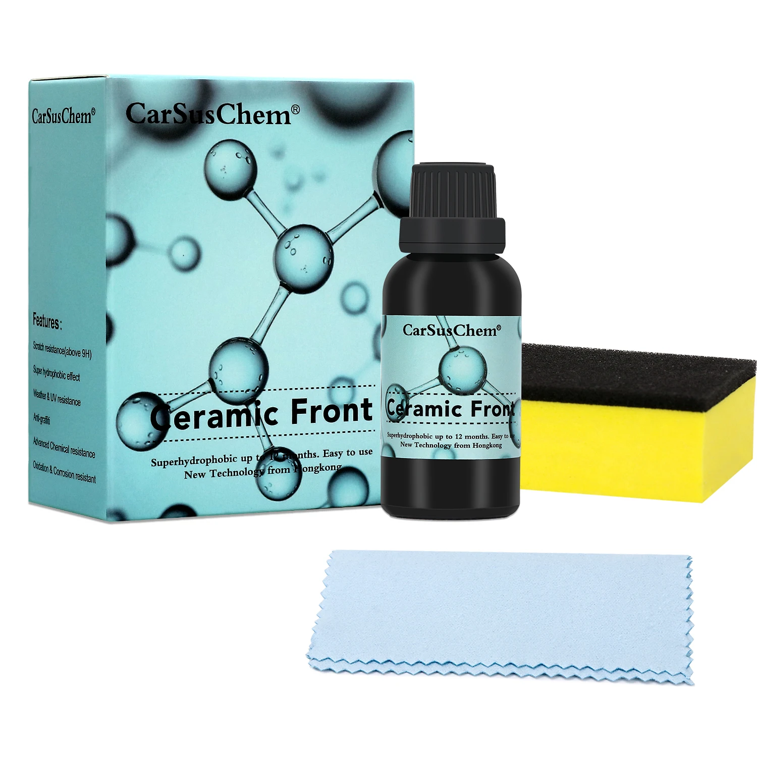 Nano crystalline coating automobile superhydrophobic nano ceramic plating solution