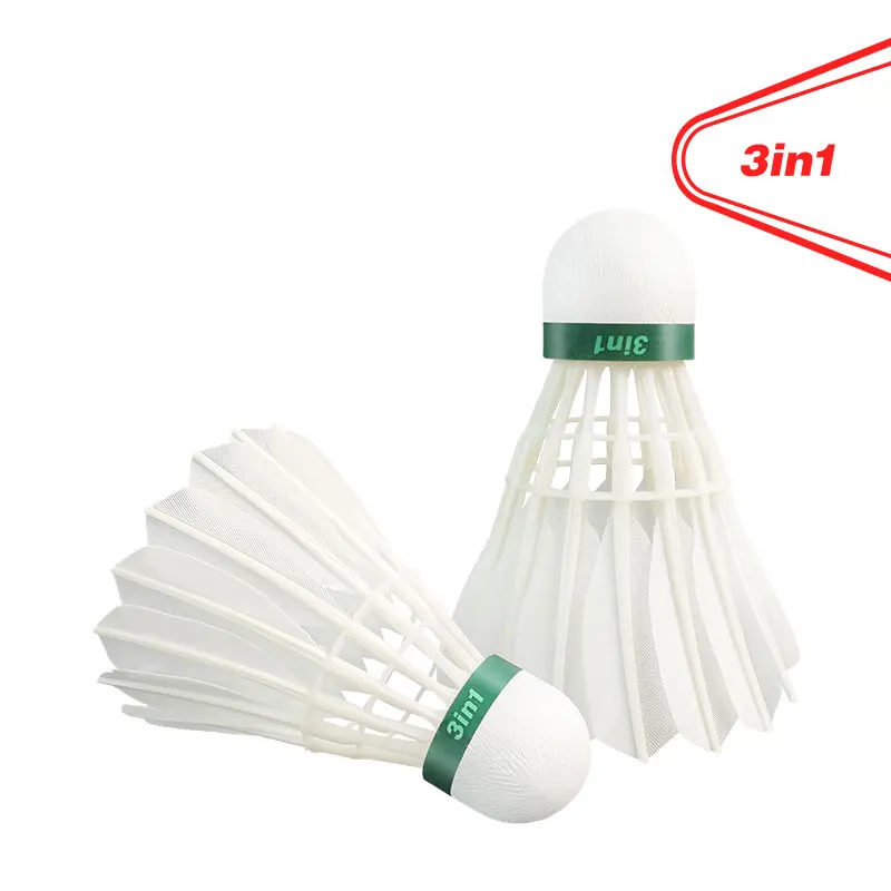 Factory Supply Brand Professional Badminton Shuttlecock for Club Training 3in1 Hybrid Original Shuttlecocks with Goose Feather