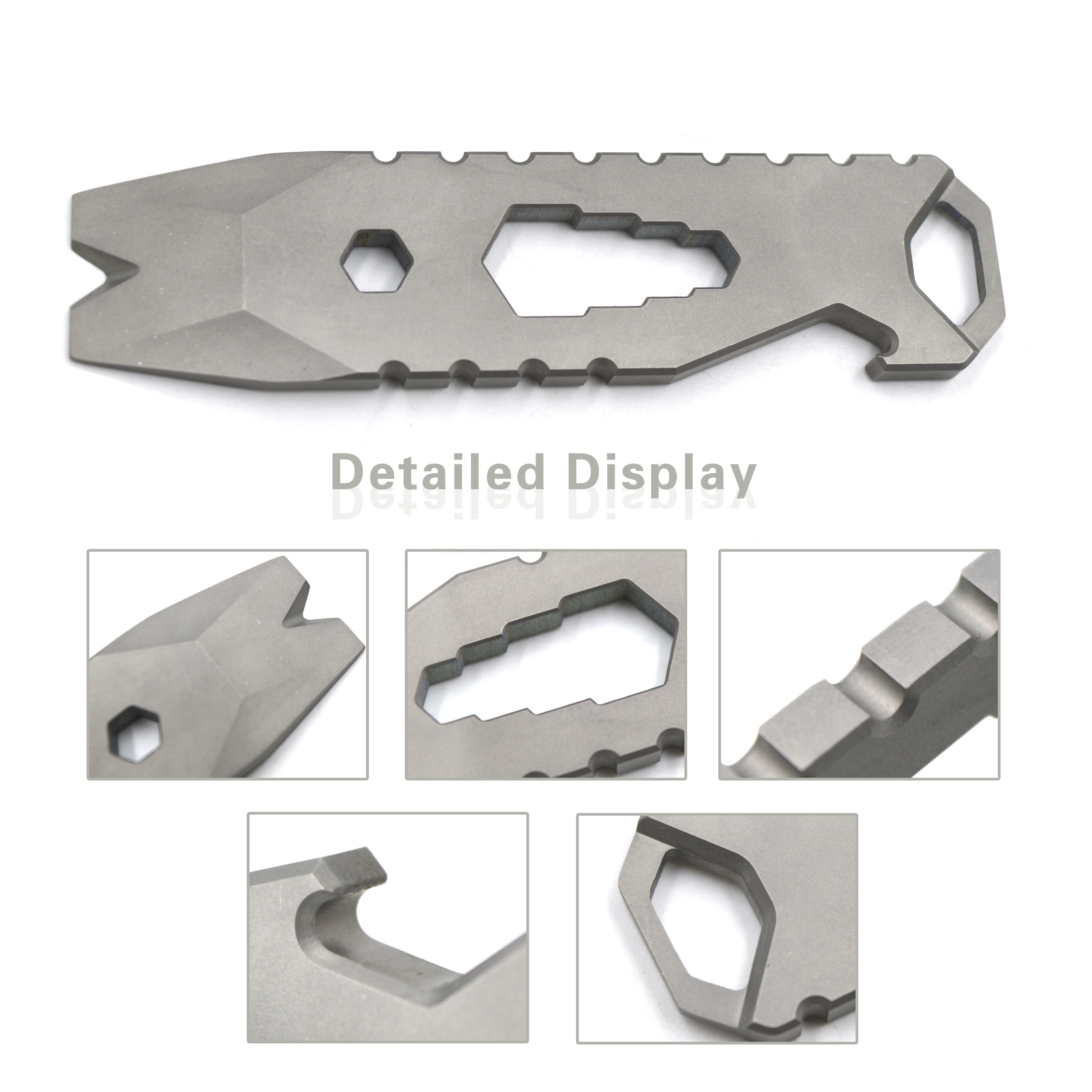 Gr5 Customized Multi Function Outdoor Pocket Hand Tools EDC Tools Titanium Pry Bar