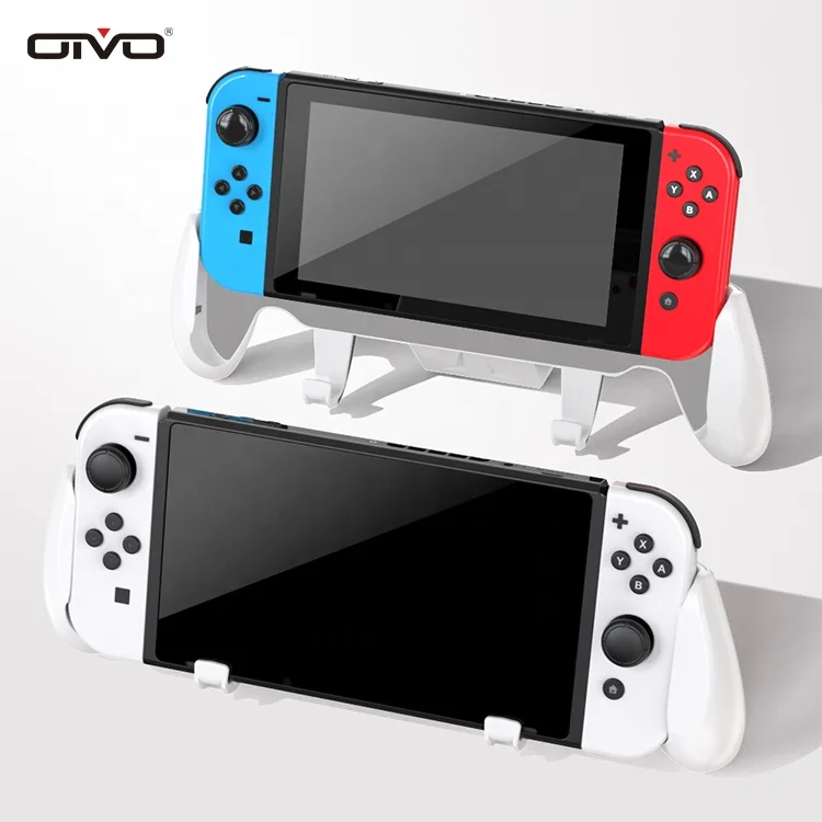 OIVO Brand Factory Grip Holder Adjustable Stand For Switch OLED Handle Asymmetrical Controller Holder 5 Card Slots