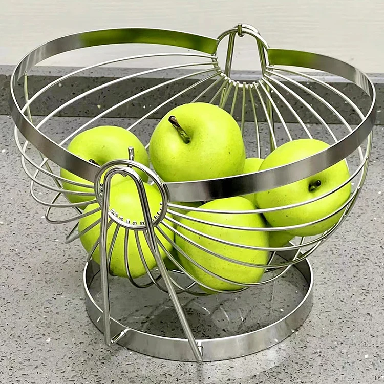 Stainless Steel Material Fruit Basket Factory Price Home Storage Product Fruit Basket