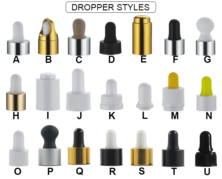 Manufacturers wholesale all kinds Essential oil dropper lid pipette with calibration