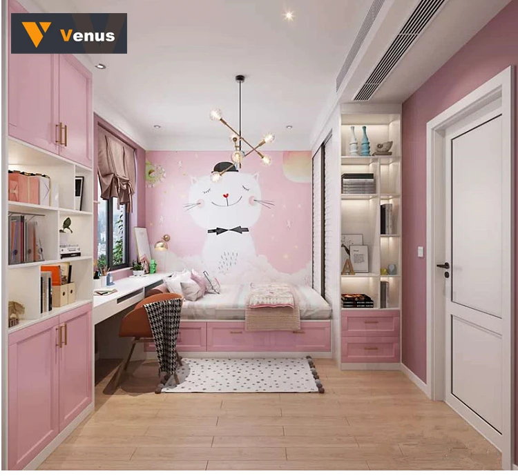 Factory Direct Corner Wardrobe Bedroom Furniture Wholesale Cheap Closet Cabinet Cloth Pink Wardrobe For Clothes