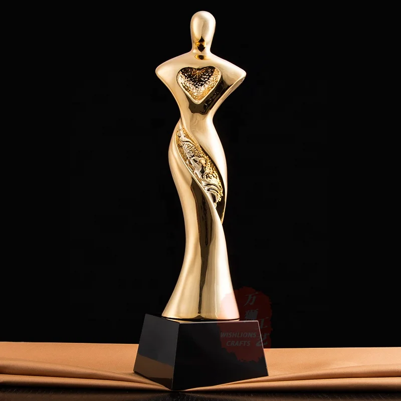 Best Price Gold Plated Metal Trophy Resin Awards Personalized Crystal Dance Trophies Awards For Dancer MOT-13