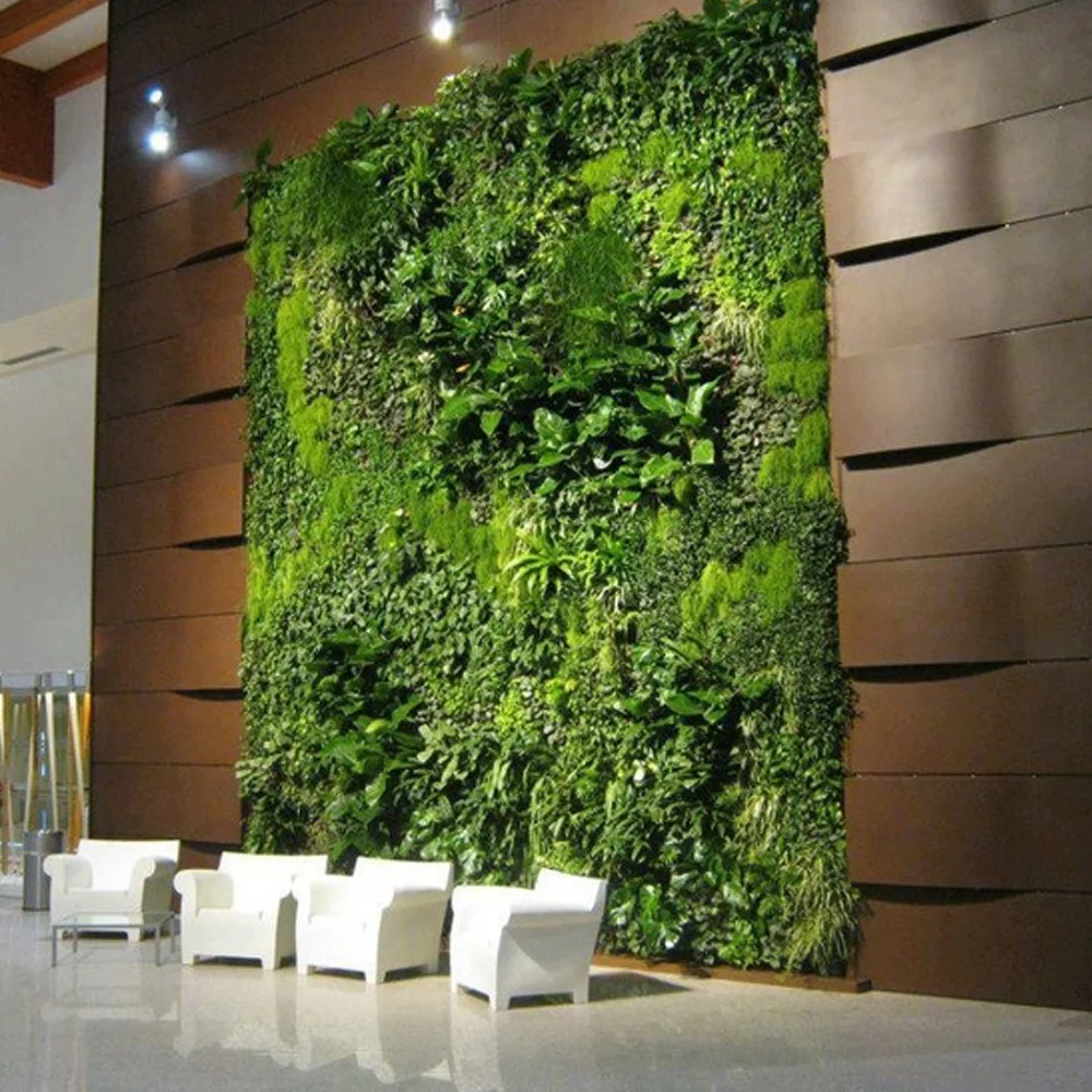New design customized artificial boxwood panel wall green plants for garden decor