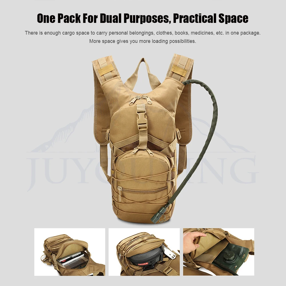 Popular Outdoor Sports Camo Riding Bag Kettle Water Bag Backpack Double Shoulder Backpack Sports Backpack