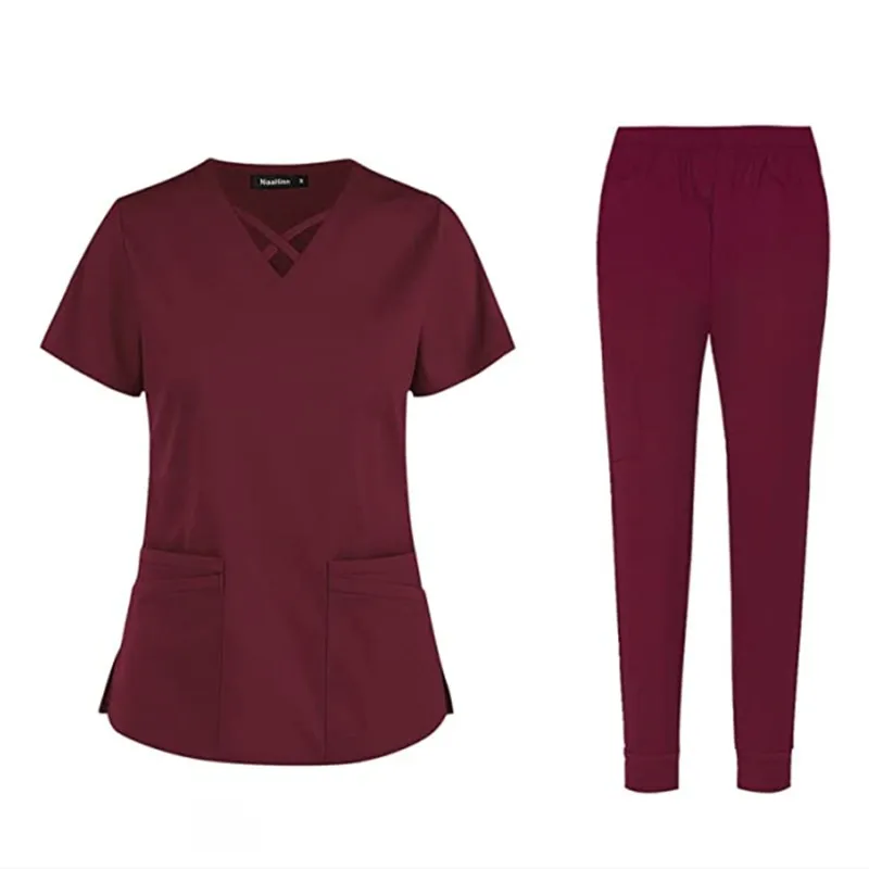 2022 Wholesale Custom Fashion Spandex srubs medical scrubs uniform nurse