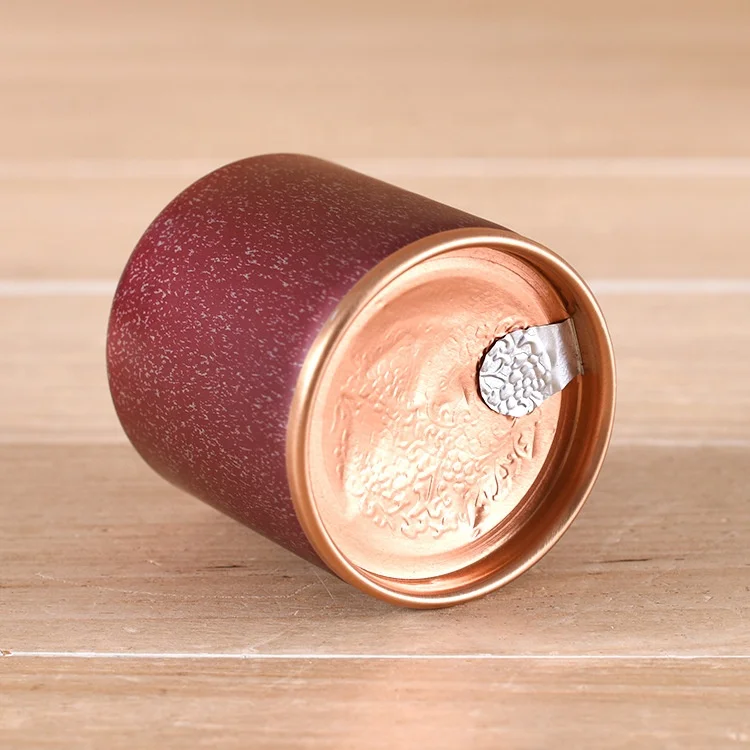 
Mini Tin Cans Round Sealed Tea Packaging Tear Metal Cans Universal Tea Cans 