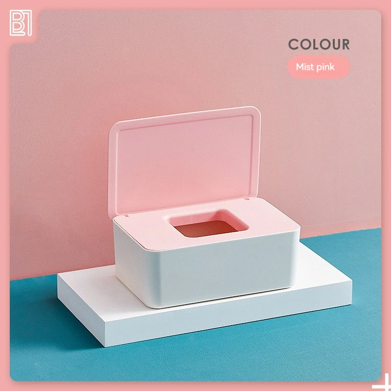 Mist powder for household wet wipes box with lid storage plastic seal dustproof creative desktop baby wipes box