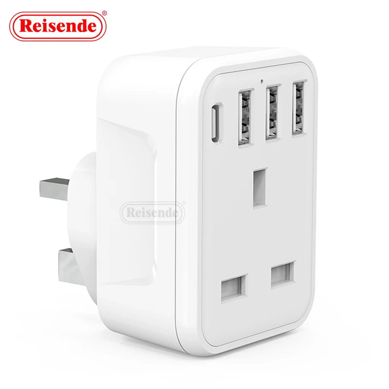 Smart Usb C Plug UK To EU Travel Plug 220 -250 Volts Power Adapter Usb To Type c Uk Plug
