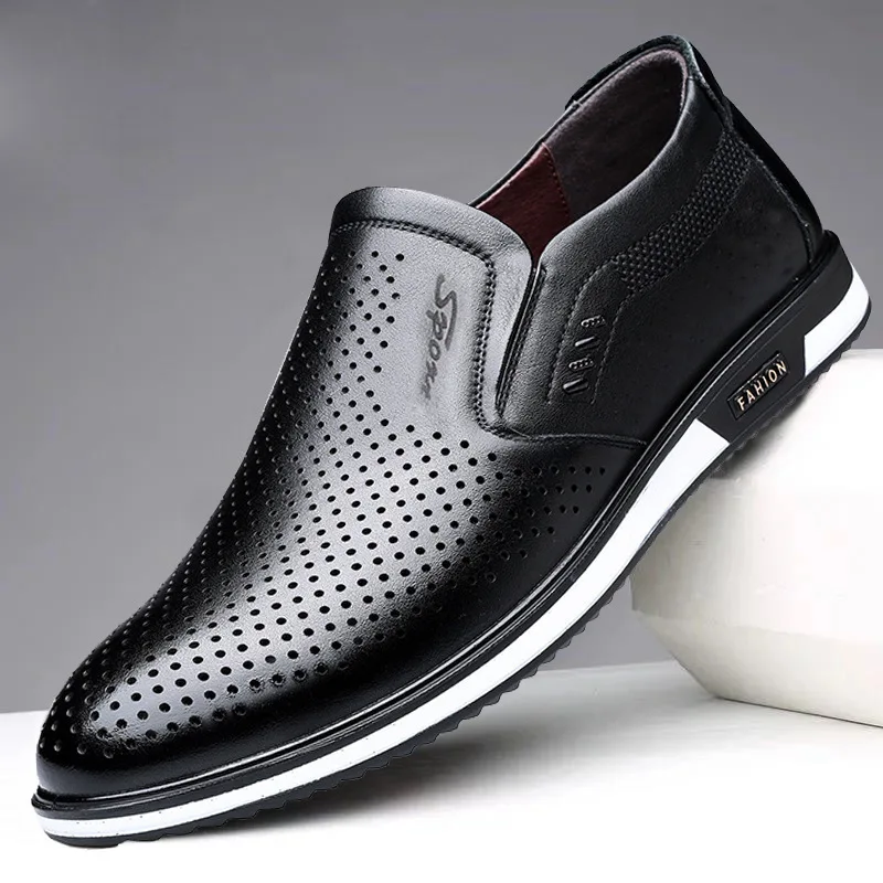 New model genuine leather mens casual dress shoes Low price Wholesale factory shoes