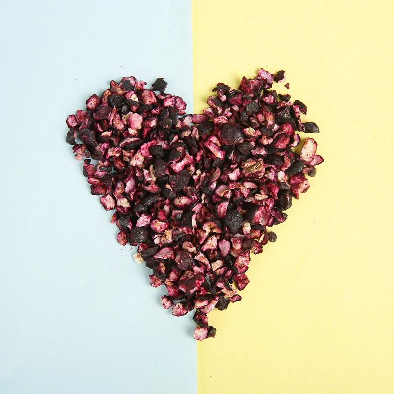 Lujia Best Quality 100% Pure Liofilizadas Blueberry Fruit Cube Freezedried Blueberries Dice