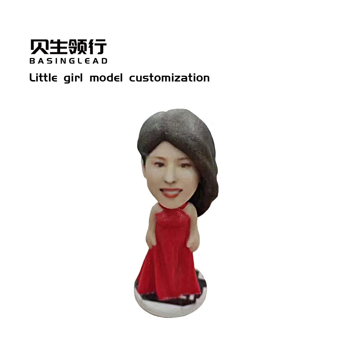 Cute little girl plaster model, provided photos can be customized