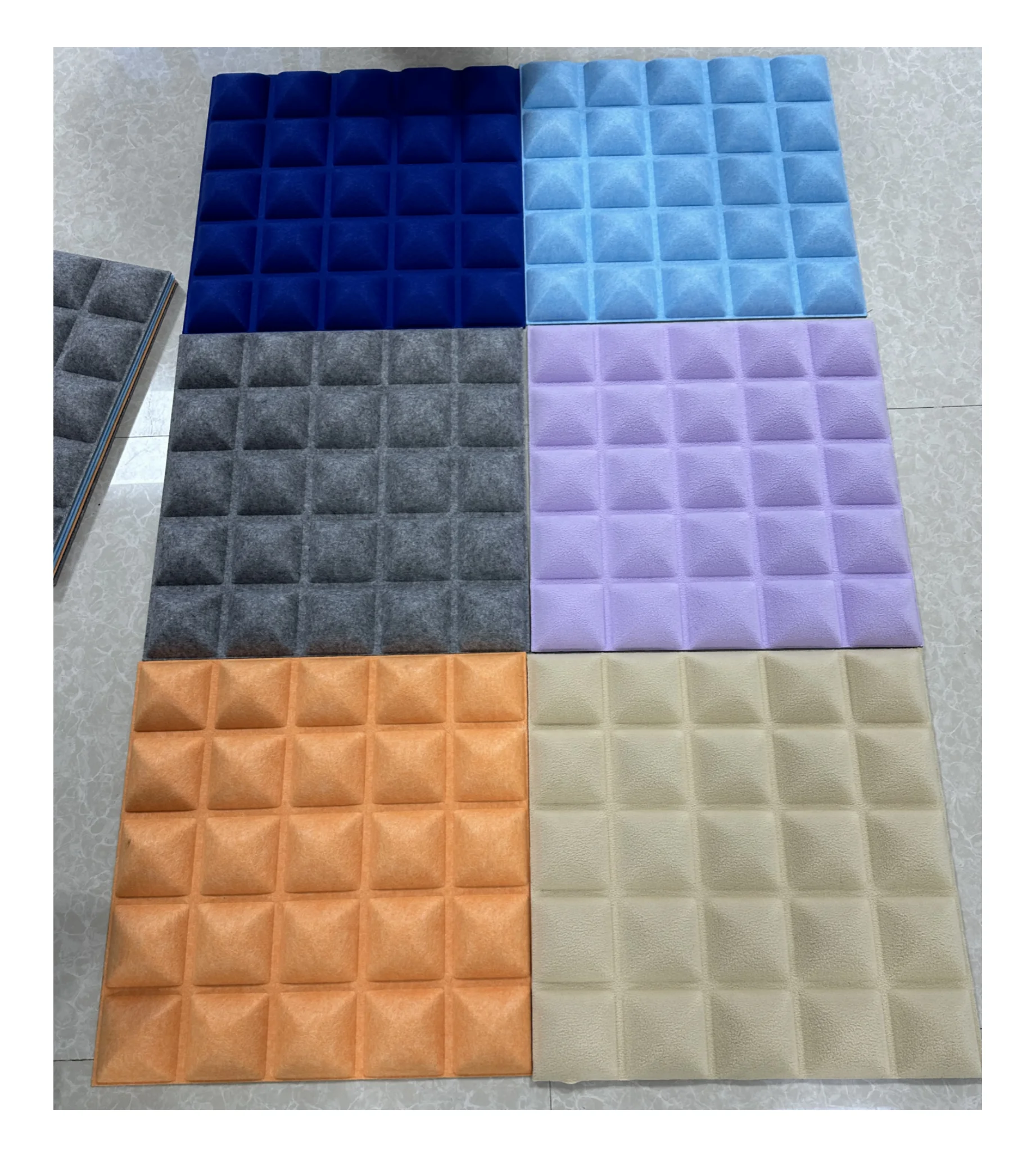 3d decorative wall panel cladding interior soundproof polyester fiber PET felt 3D acoustic wall panel for home
