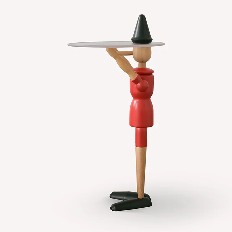 Fashion simple personality Italian designer Pinocchio tea table puppet home corner table