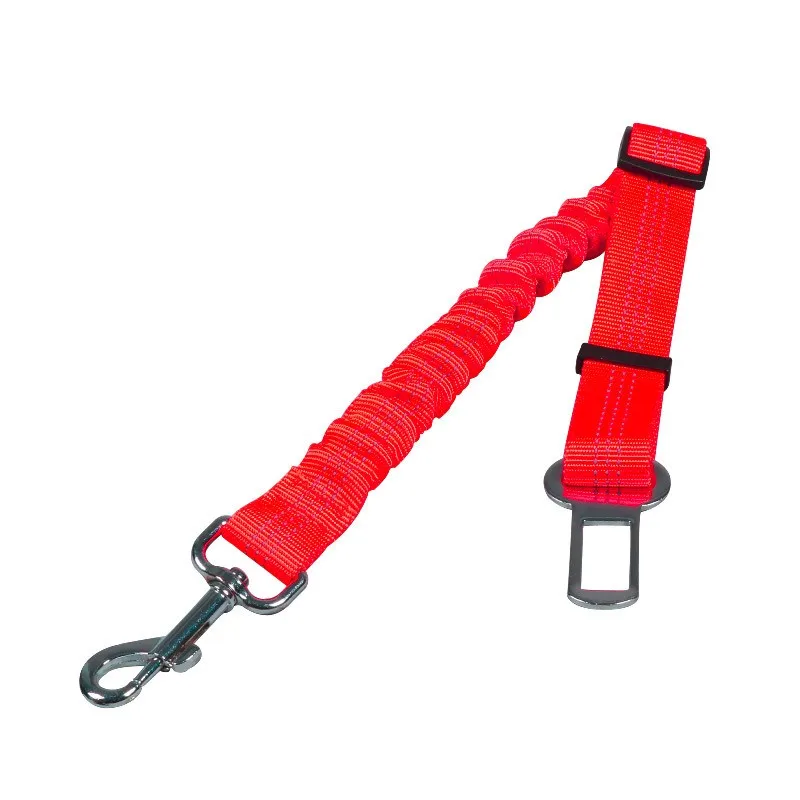New car explosion-proof impact safety rope adjustable pet leash Car seat belt elastic retractable reflective dog leash