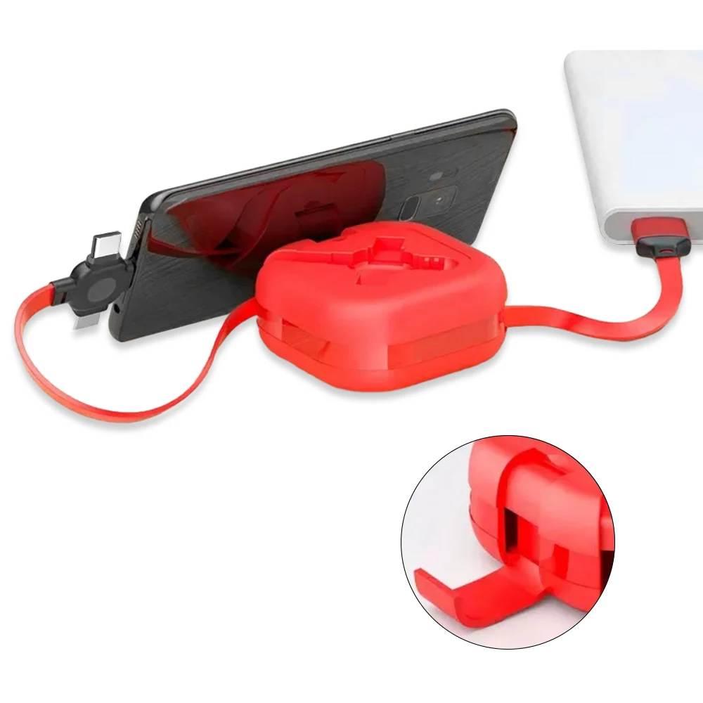 2025 OEM Logo Christmas Perfect Gifts New Arrival Universal 3 in 1 Retractable Fast Charge USB data charging Cable for Promotion
