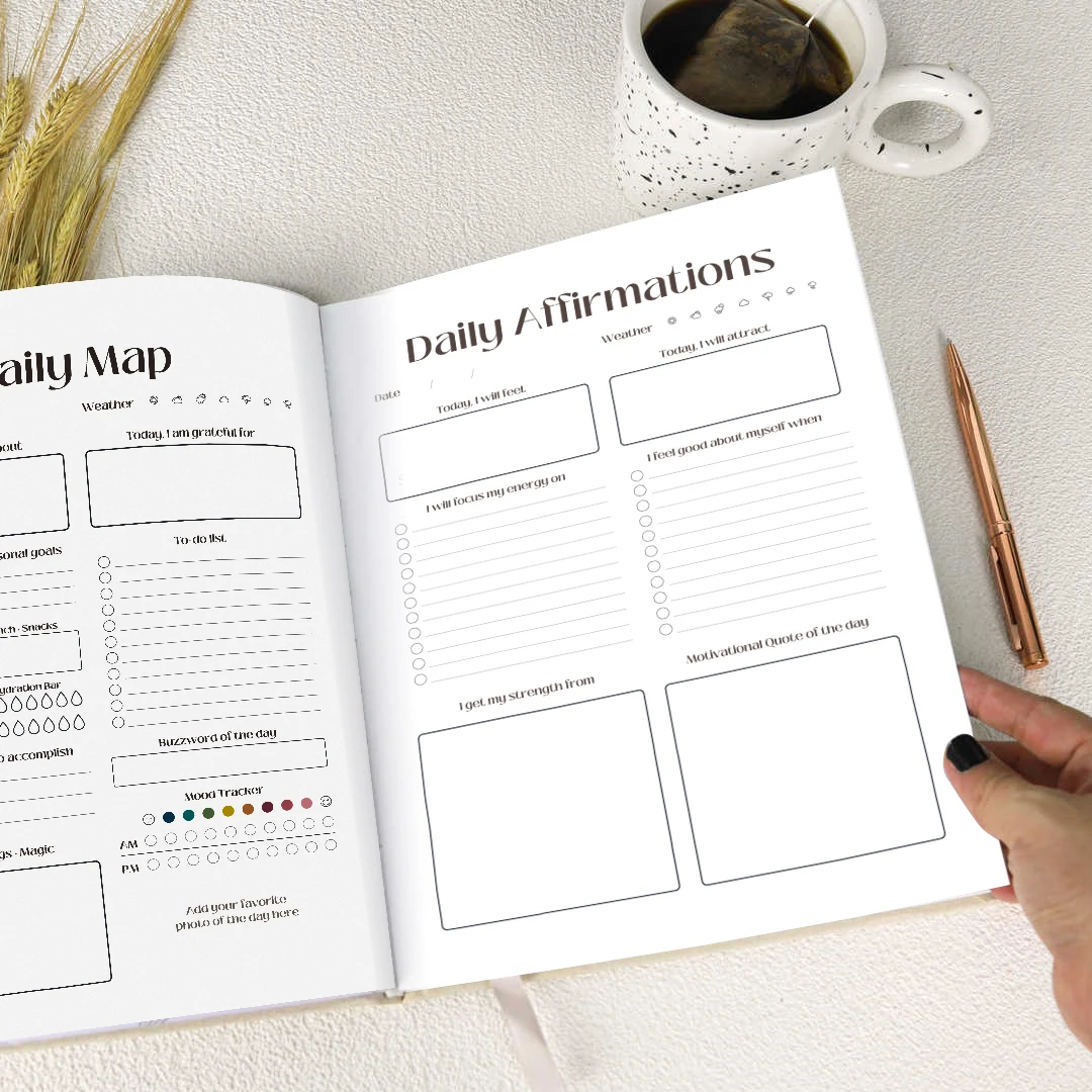 Free samples Luxury gifts My daily self-care Health 2023 Customized daily gratitude Active journal planner notebook