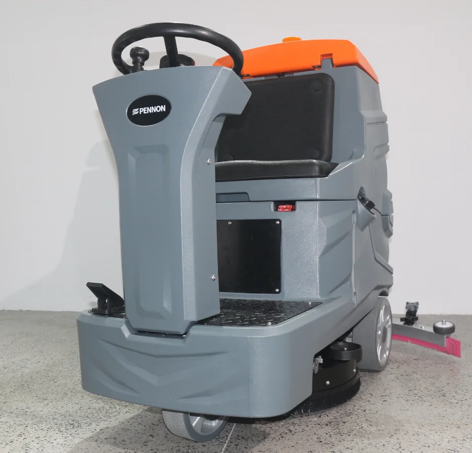Supermarket 21 inch brush pad ride on floor scrubber dryer cleaning machine