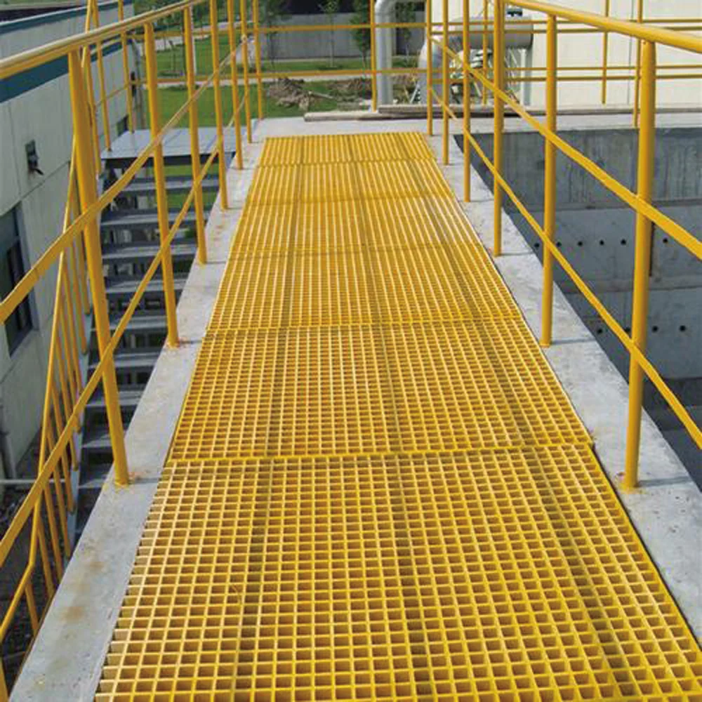 Light Weight Anti Slip GRP FRP Molded Fiberglass Grating For Wastewater Plant Platform