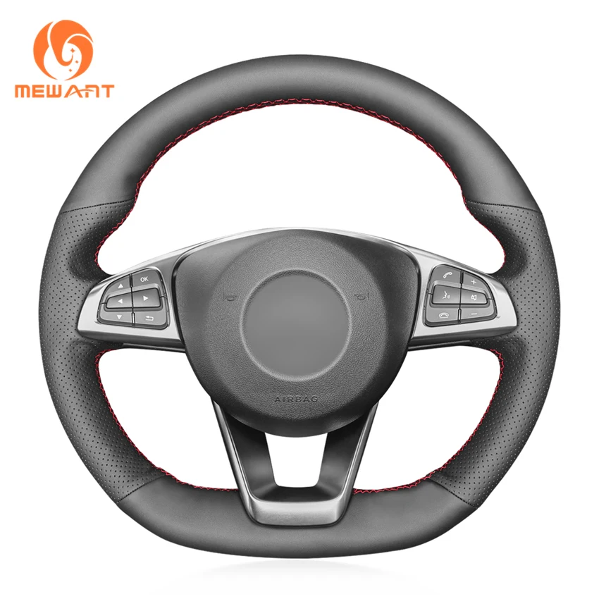 Hand Stitched Real Nappa Leather Steering Wheel Cover for Mercedes Benz W205 AMG 43 45 C117 C218 W213 X253 C253 W166 W222 R172