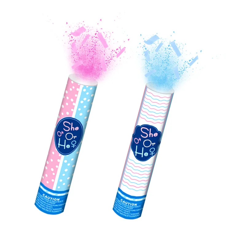 Confetti Powder Streamers Gender Reveal Cannon Smoke