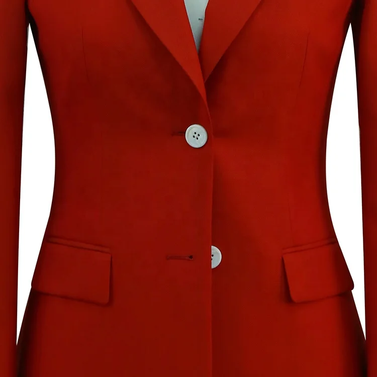 Fashion 1 piece MTM service wool slim long thick latest design ladies women blazer for office lady