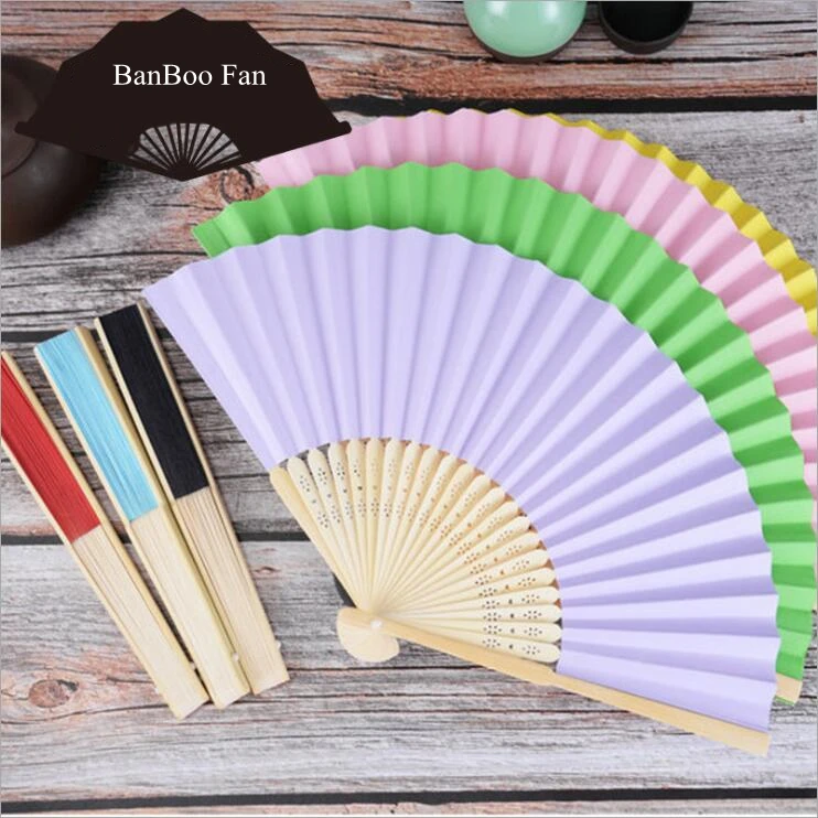 Hand Fan Bamboo Fan for Promotion Custom Design Printed Large Folding Gift Business Folk Handmade OEM Customized Europe Art Logo