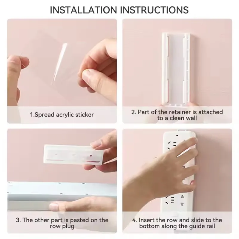 Wholesale Novelty Hook Self-Adhesive Mobile Plug-in Switch Socket Fixer Holder Bracket Stand for Shelf Use