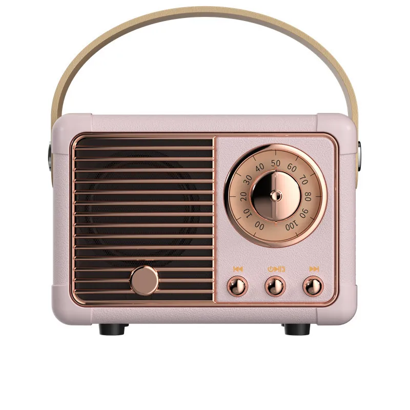 2022 New Product HM11Stereo Mini Wireless TV Shape Retro radio BT Speaker with U Disk FM MIC Aux TF