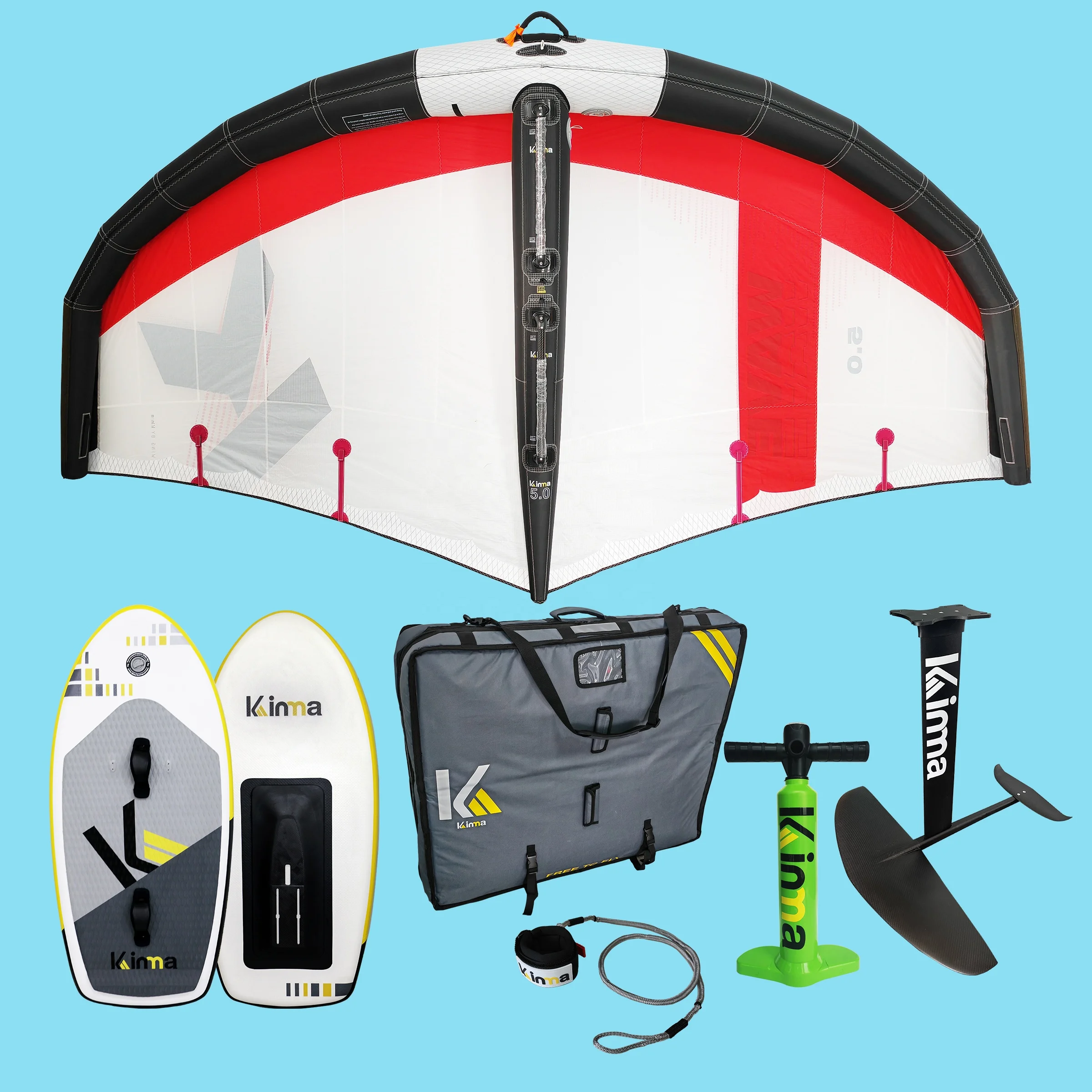 2024 High Tenacity Polyester Yarn Hydrofoil Surfboard Wing Surf Wing Foil Set